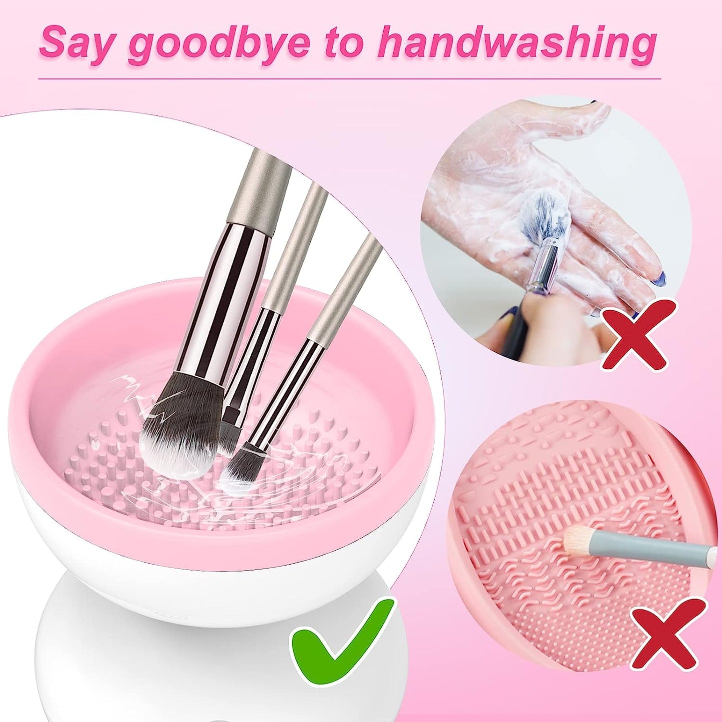 Portable USB Makeup Brush Cleaner Machine Electric Cosmetic Brush Washing Tools Automatic Cleaning Make up Brushes